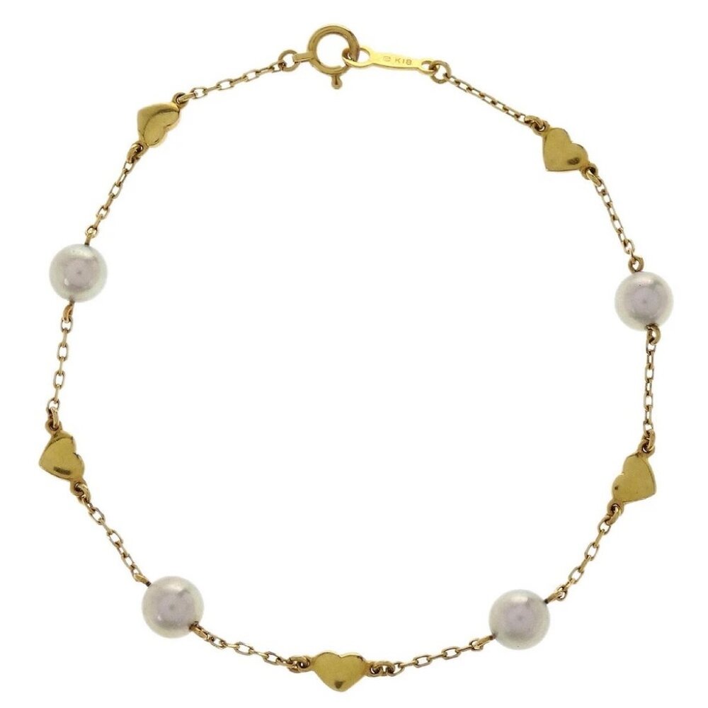 Mikimoto Bracelet 18K Pearl Gold Jewelry